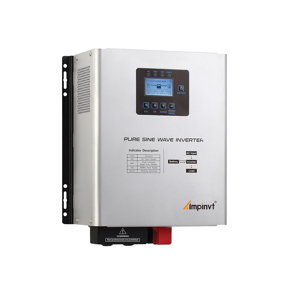 1200W DC 12V Pure Sine Wave Inverter with Charger,UPS Backup Power Inverter