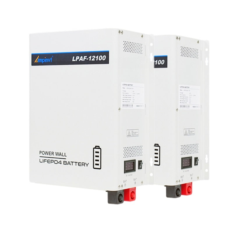 2×12V 100AH 1.2KWH Power Wall LiFePO4 Lithium Battery with BMS LP-AF12100