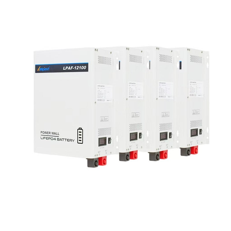 4×12V 100AH 1.2KWH Power Wall LiFePO4 Lithium Battery with BMS LP-AF12100