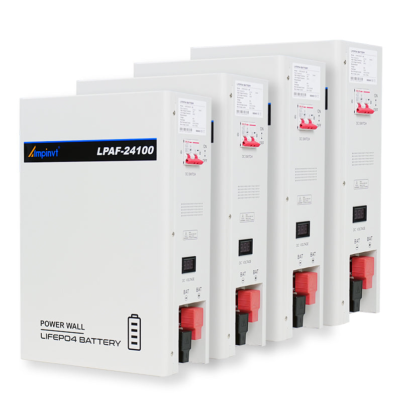24V 100AH 2.4KWH Power Wall LiFePO4 Lithium Battery with BMS LP-AF24100