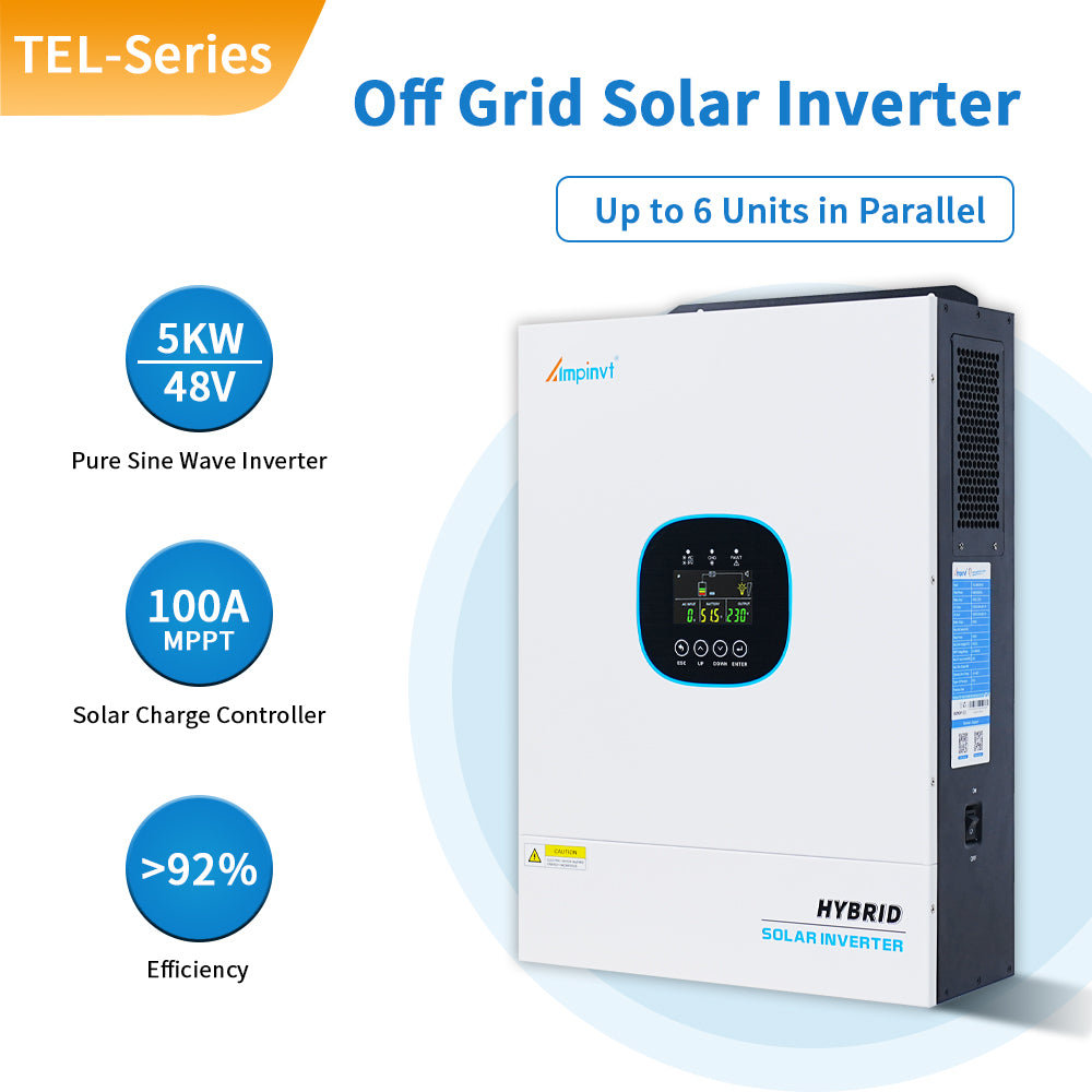 5KW 48Vdc to 120Vac Single Phase Hybrid Solar Inverter