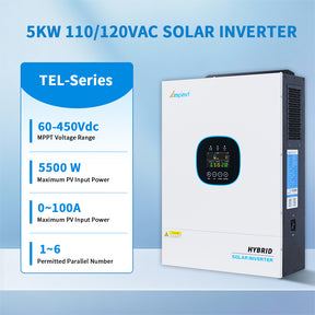 5KW 48Vdc to 120Vac Single Phase Hybrid Solar Inverter