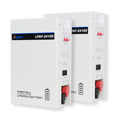 24V 100AH 2.4KWH Power Wall LiFePO4 Lithium Battery with BMS LP-AF24100