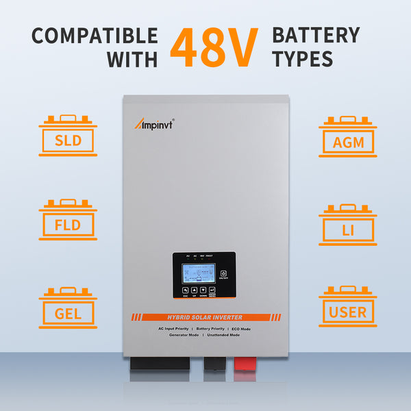 6000W DC 48V Off grid Low frequency Split Phase Solar Inverter Charger
