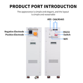 51.2V 320AH 16.4KWH Power Wall LiFePO4 Lithium Battery with 100A BMS with Bluetooth & WIFI Function