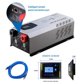 6000W DC 48V Split Phase Pure Sine wave Inverter with AC Charger