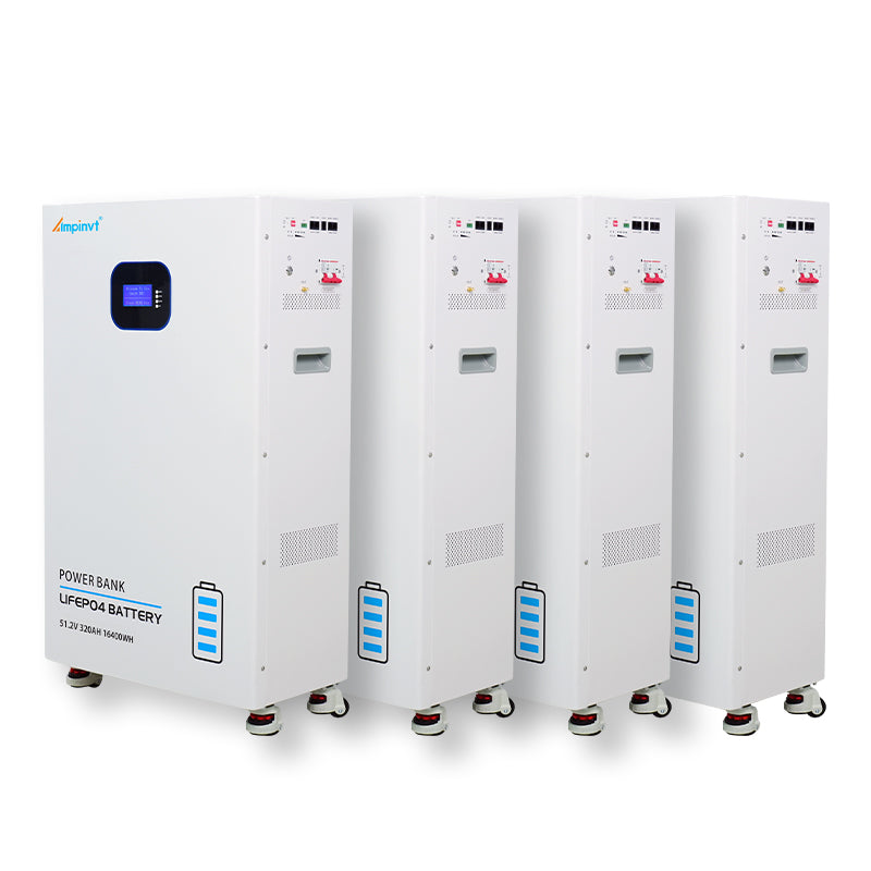51.2V 320AH 16.4KWH Power Wall LiFePO4 Lithium Battery with 100A BMS with Bluetooth & WIFI Function