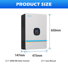 10KW 48V to 120/240V Split Phase Solar Inverter Charger Supports Up to 6 Units in Parallel