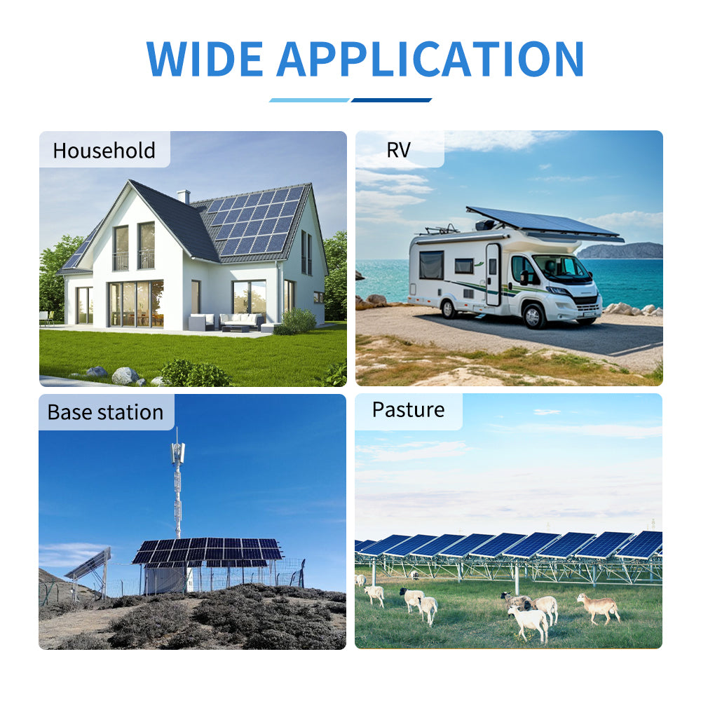 Controlador de carga solar MPPT de 40 A, regulador automático de panel solar de 12 V, 24 V, 36 V y 48 V CC