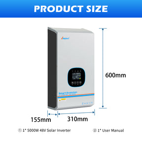 6KW 48V to 120/240V Split Phase Inverter Charger Supports Up to 6 Units in Parallel