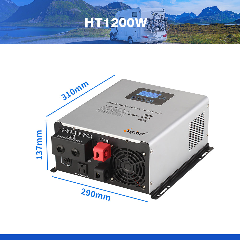 1200W DC 12V Pure Sine Wave Inverter with Charger
